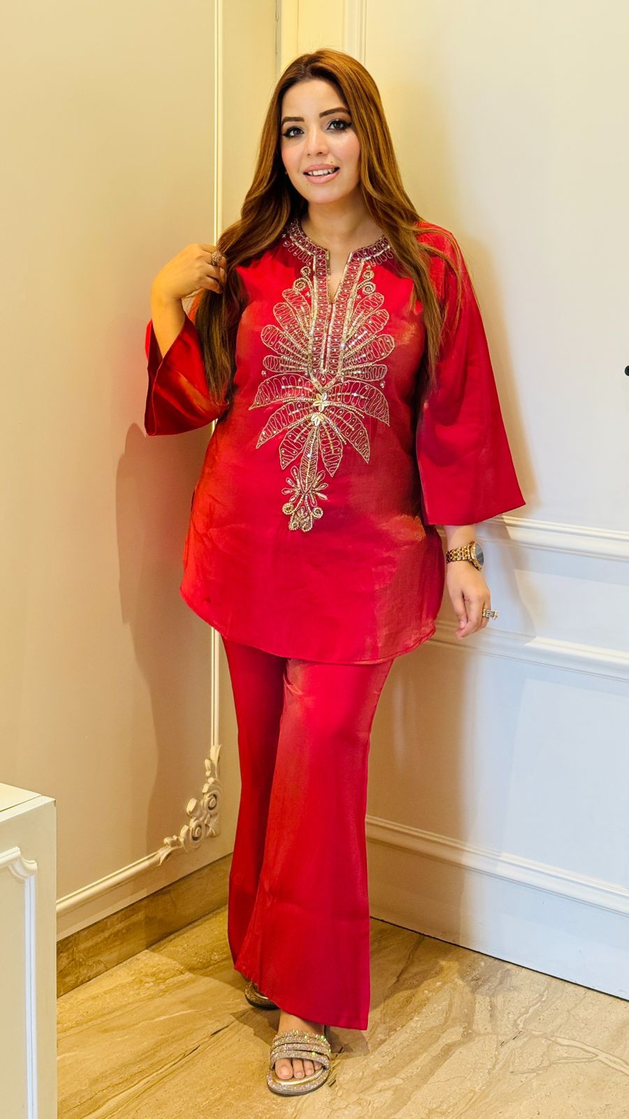 Elira Cordset- Orange, Yellow, Red